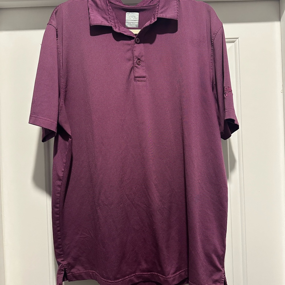 Callaway Purple Polo Shirt Relaxed Fit Casual Wear